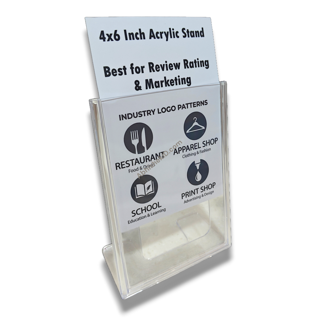 K-164 Acrylic Stand 6x4 inch crystal clear acrylic close-up