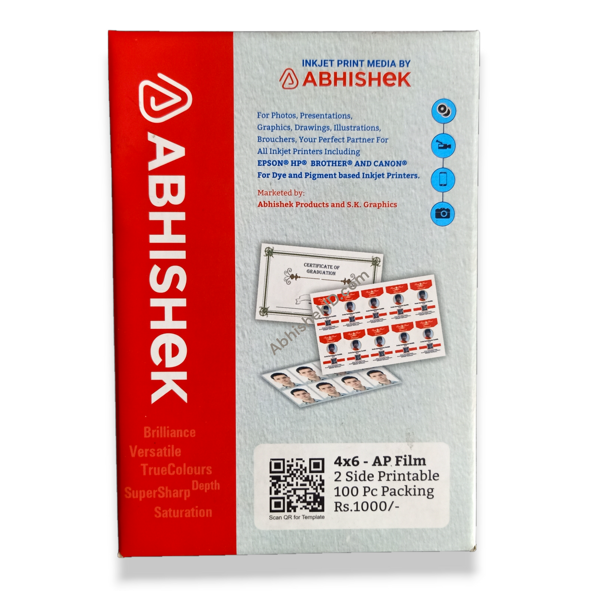 Maxi 4x6 180 Mic ID Card Film glossy surface application for employee badge printing