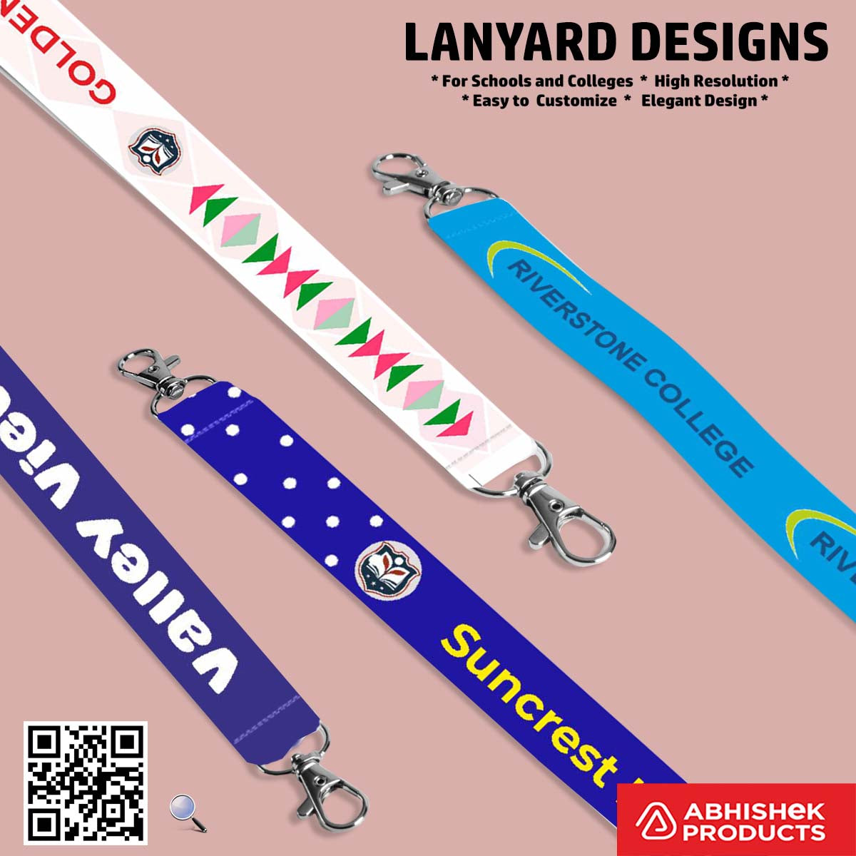Dynamic pattern ID card lanyard design