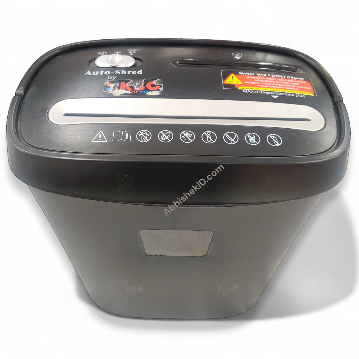 8-Sheet Cross Cut Paper Shredder | P4 Security Level - View 3 - abhishekid.com