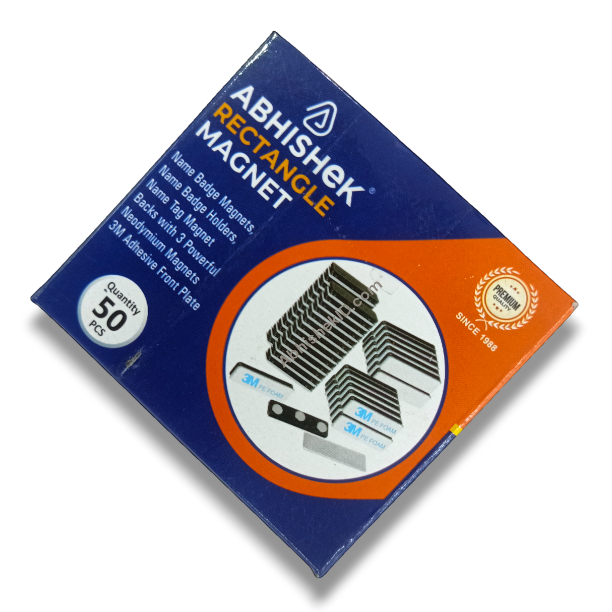 Name Plate Magnet for thick plastic ID card holders and commercial magnetic fastener supplies.