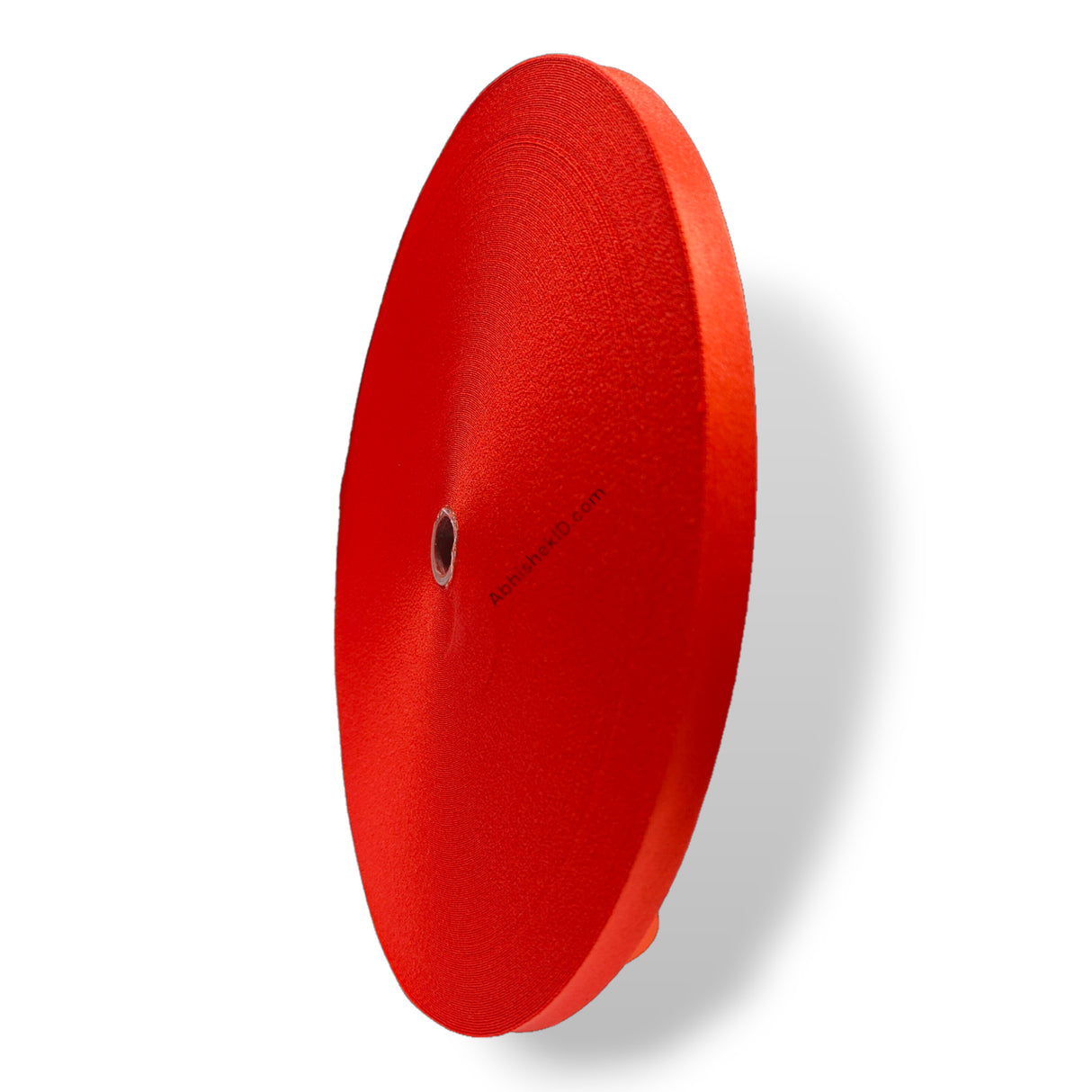 Red 16mm colour satin ribbon roll for commercial ID card lanyard screen printing.