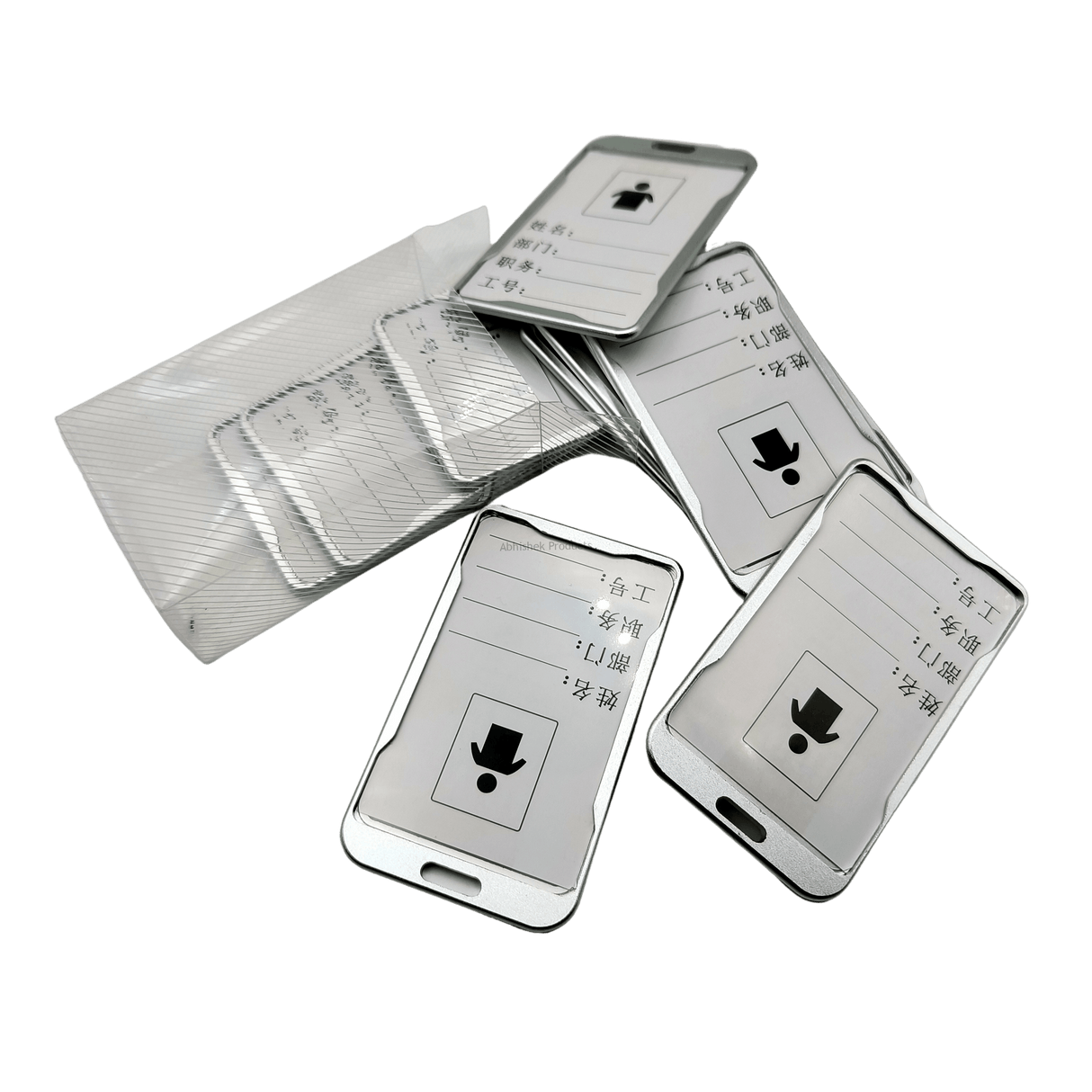 SILVER METAL ID CARD HOLDER Aluminium ID CARD BADGE TAG HOLDER 3 removebg