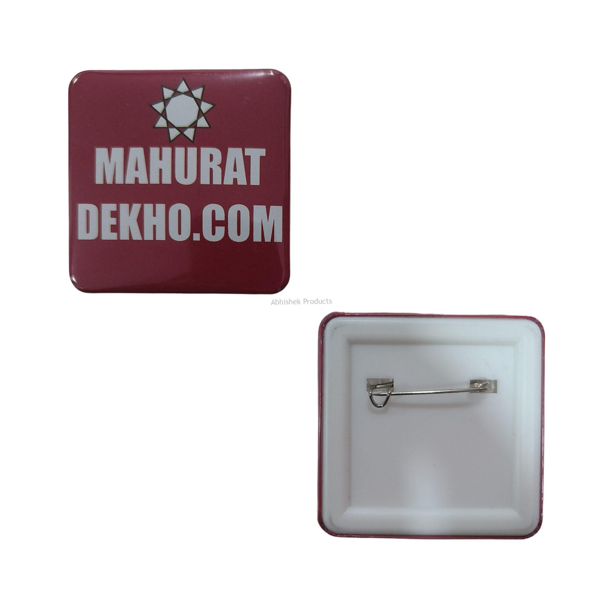 50mm Square Button Badge Raw Material | Pin Back (100pcs) - View 12 - abhishekid.com