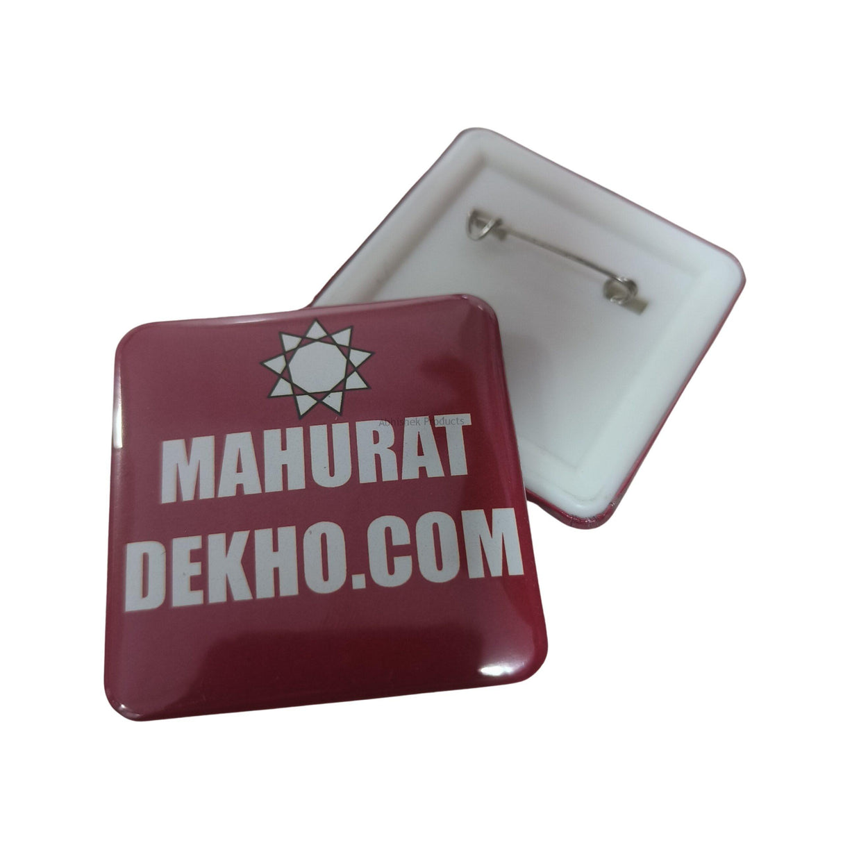 50mm Square Button Badge Raw Material | Pin Back (100pcs) - View 8 - abhishekid.com