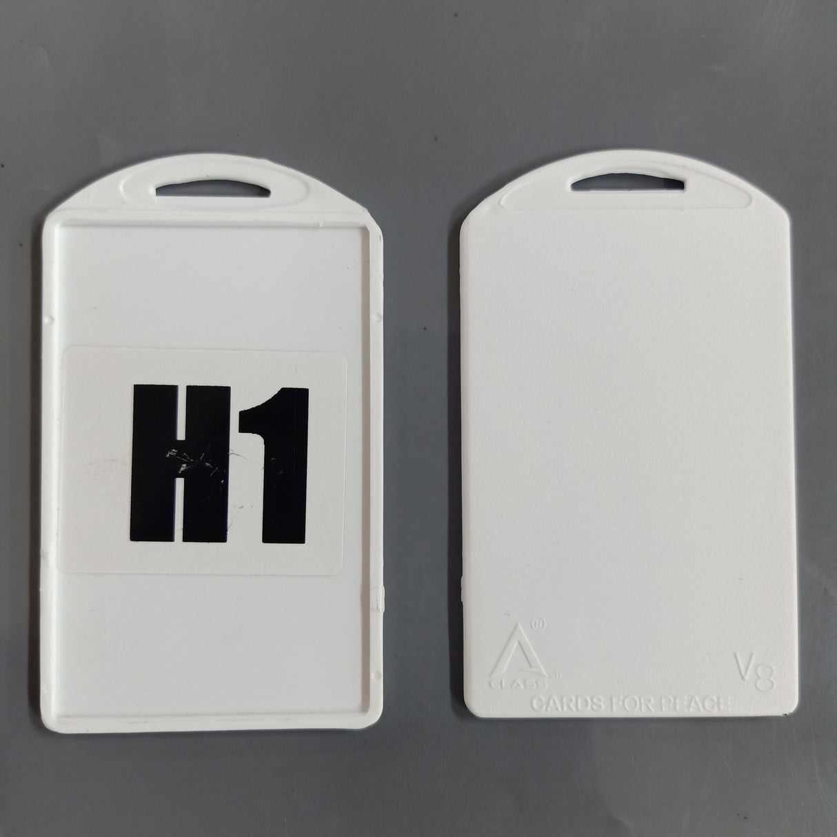 Single Side Pasting ID Card Holder H1 blank base for creating custom employee access passes.