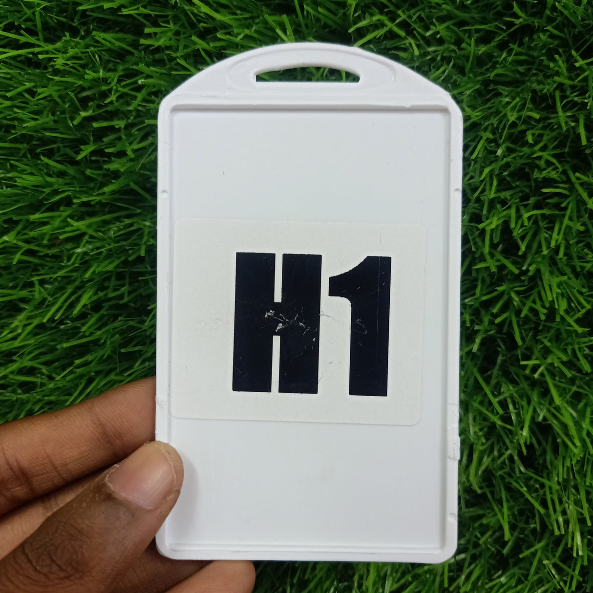 Single Side Pasting ID Card Holder for applying adhesive backed smart cards in corporate security.