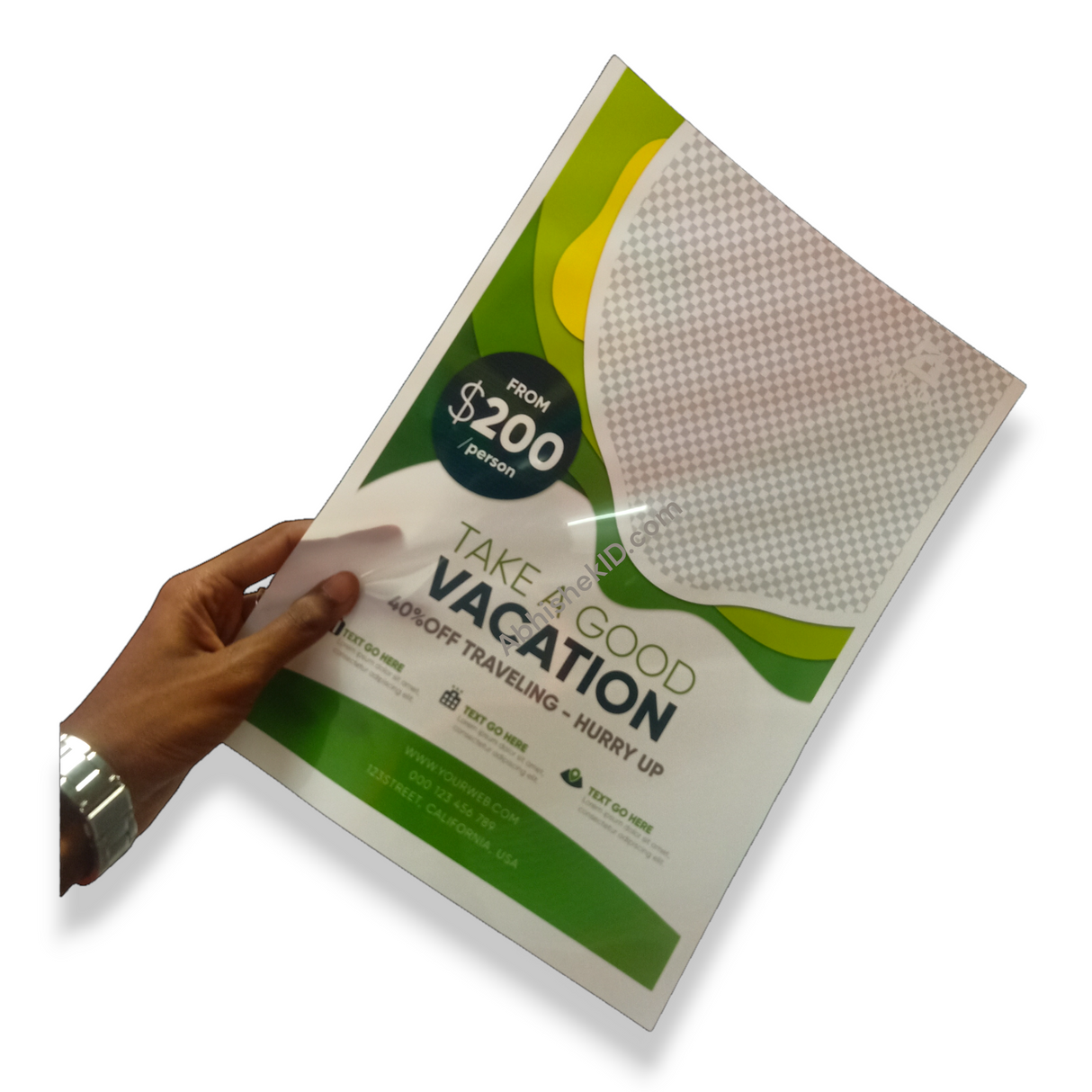 12x18 LED Paper for vivid inkjet printing in trade show booth light boxes.