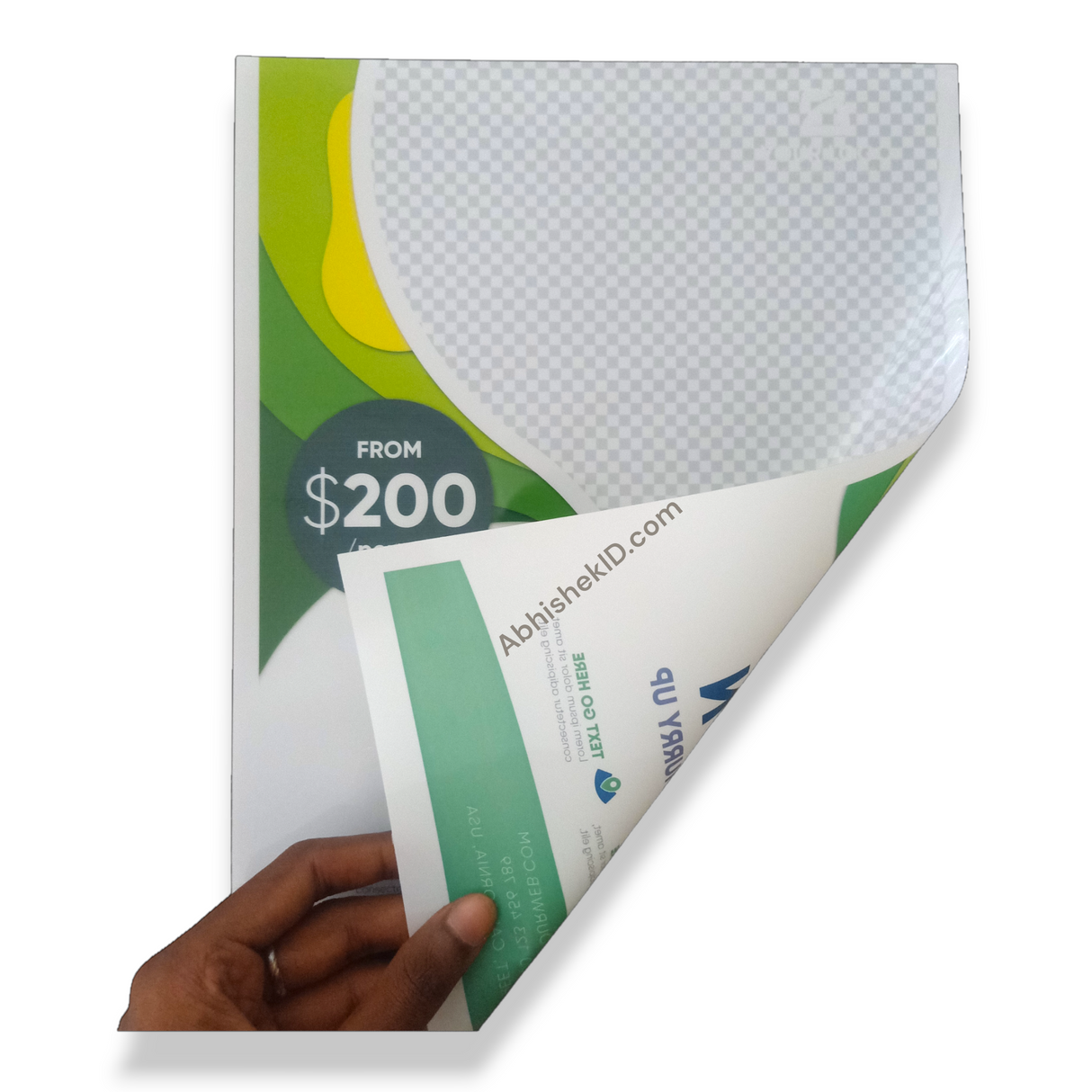 8x12 Inkjet Backlit Film for custom lightbox menus and small retail illuminated displays.