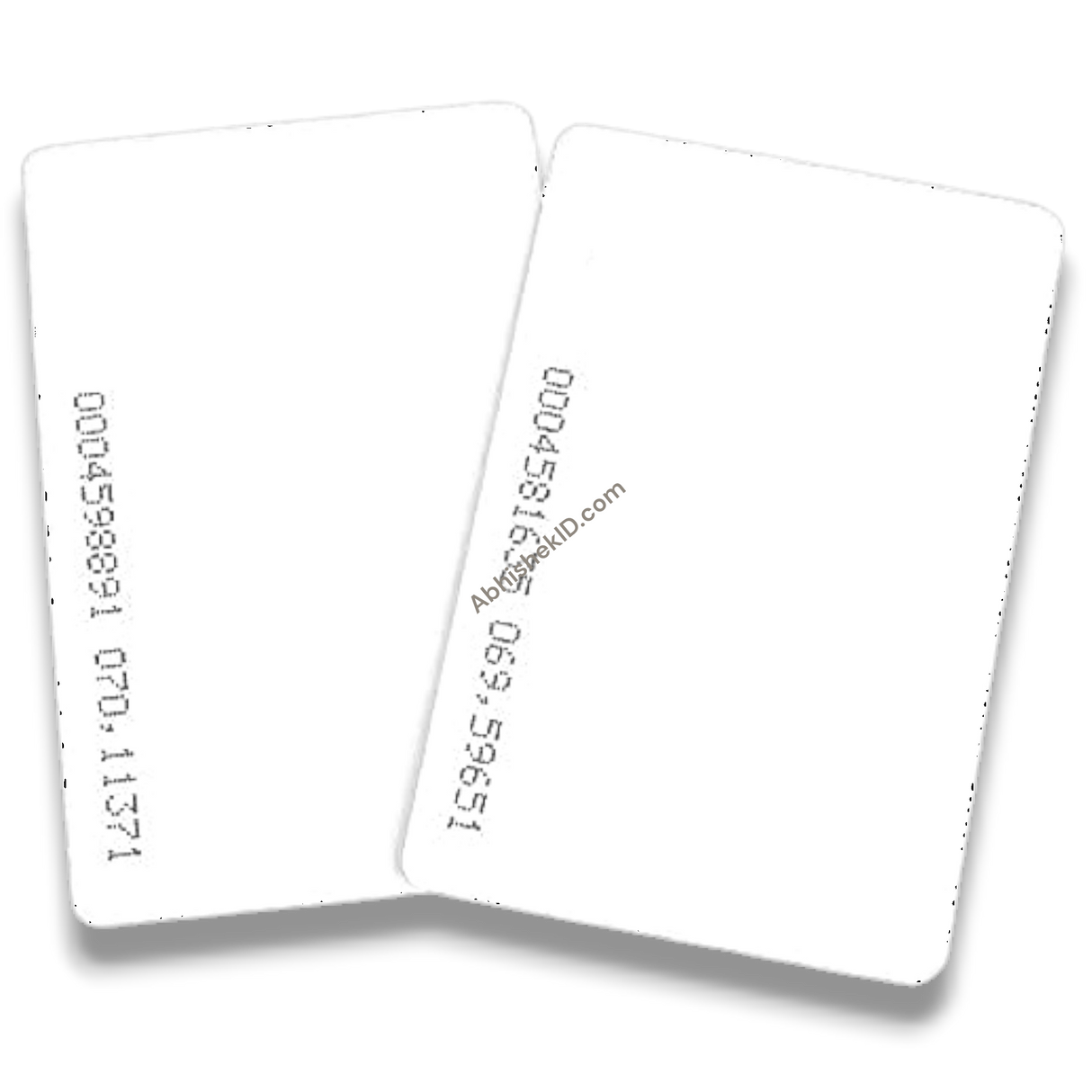Thin 125 kHz RFID card back with laser-printed UID serial number enrollment