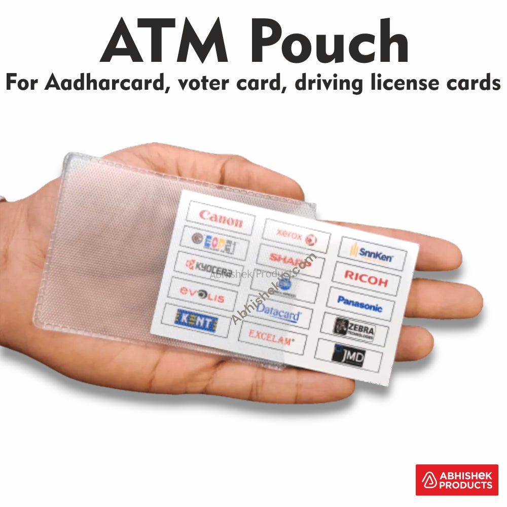 Texture ATM Card Cover PVC Pouch for banking security and commercial ID card protection