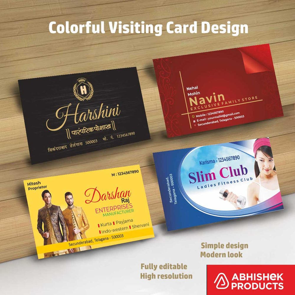 6/10 Best Visiting Card Design Files – 100 CDR v11 Templates Files - Garments, Gym, Ladies Gym, Hardware, Tiles, Tiles & Hardware, Waterproofing, Bricks, Paints, Furnitures, Plywoods, Marbles, Hollow Block, Ice Cream Parlor