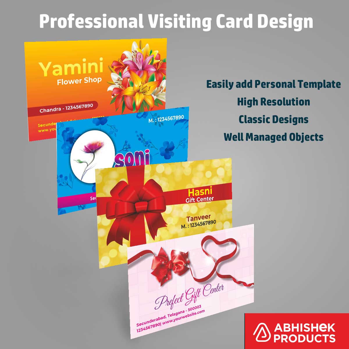 Visiting card CDR v11 template pack 9/10 preview — transport and trade business card designs by AbhishekID