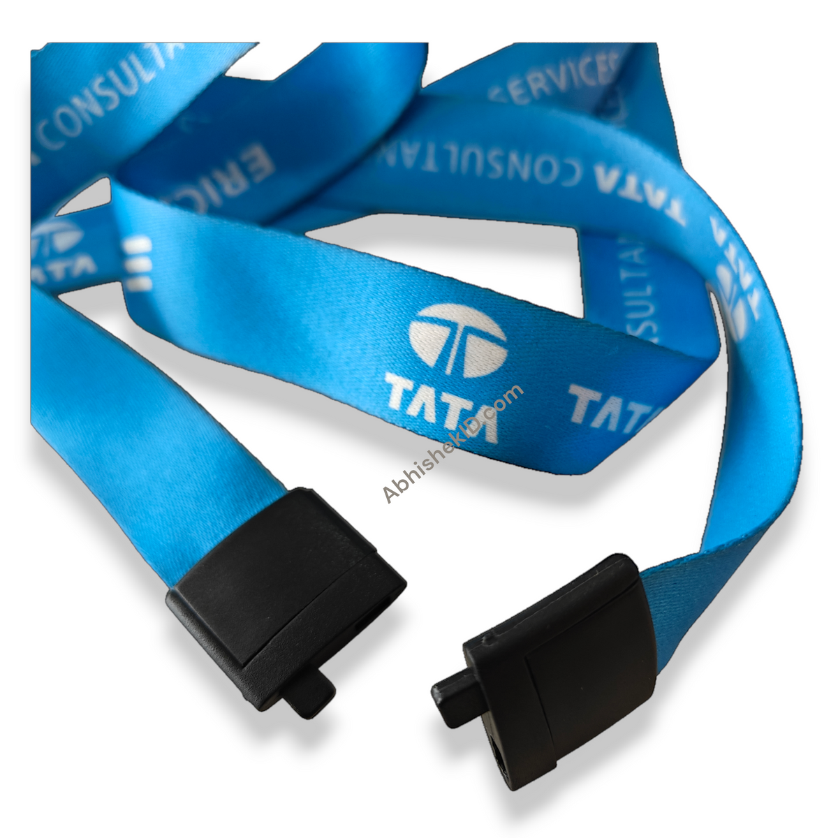 Side view of durable snap-on 16mm central lanyard connector for corporate employee badges