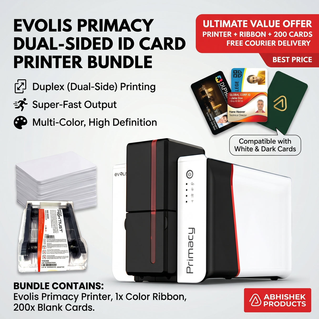 Evolis Primacy 2 Card Printer + 📞Support & Installation
