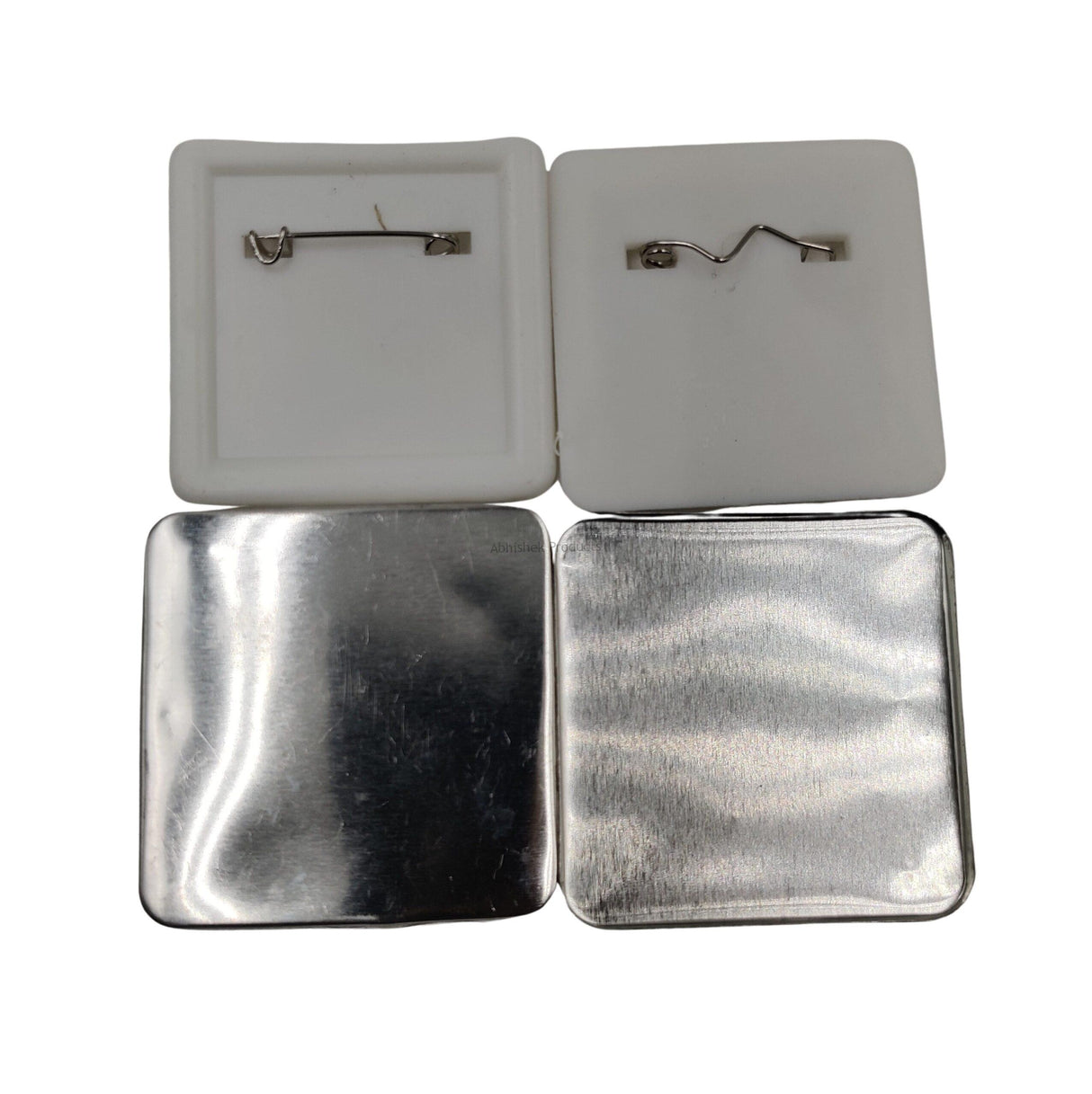 50mm Square Button Badge Raw Material | Pin Back (100pcs) - View 4 - abhishekid.com