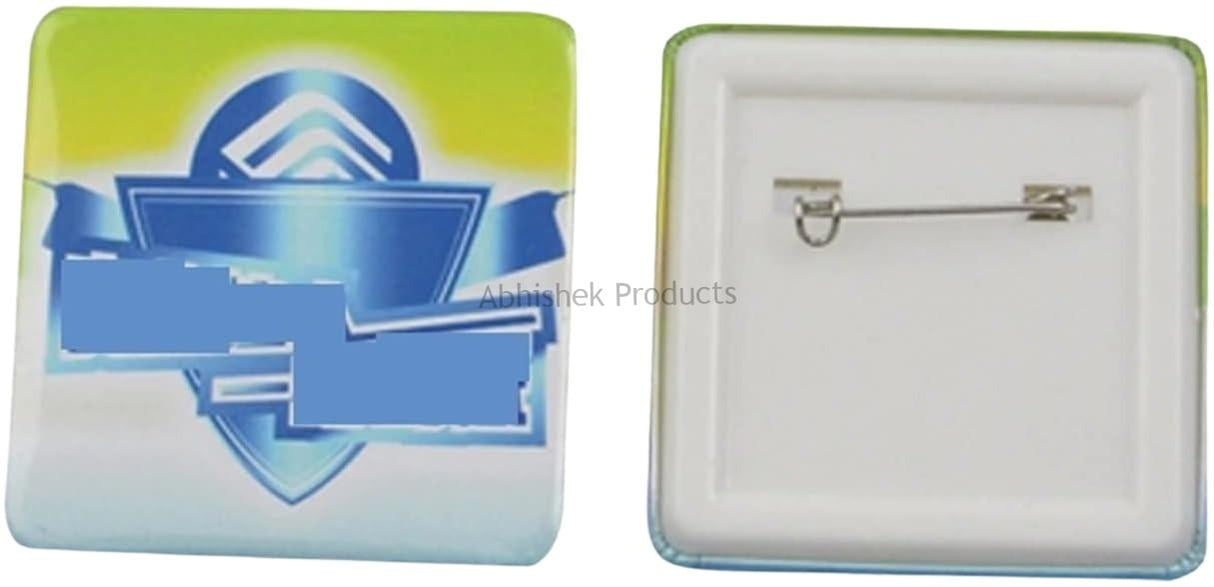 50mm Square Button Badge Raw Material | Pin Back (100pcs) - View 13 - abhishekid.com