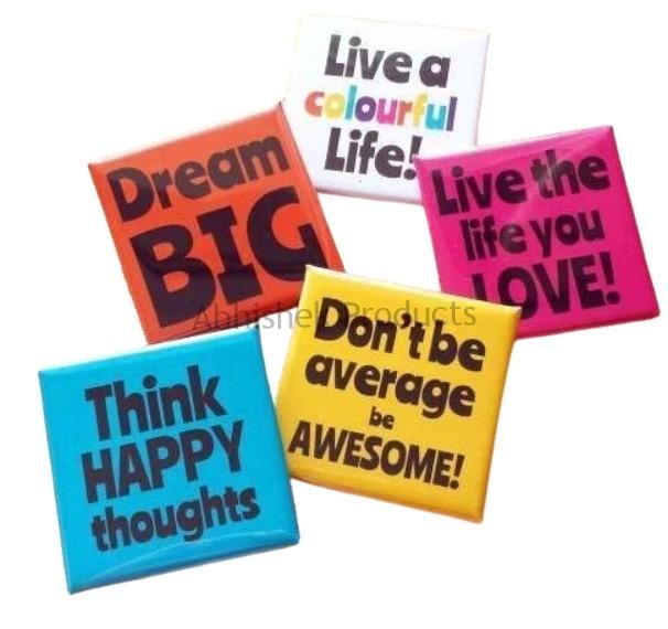 50mm Square Button Badge Raw Material | Pin Back (100pcs) - View 14 - abhishekid.com