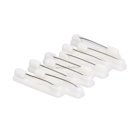white palstic badge pins 5