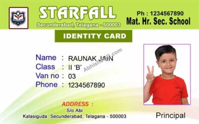 PSD design for designing employee ID cards, featuring customizable elements
