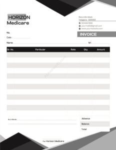 Simple structured bill book template for quick edits For Medicare