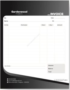 Minimalist bill book layout for small businesses For Traders