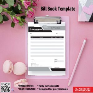 Professional bill book design template for graphic designers For Traders