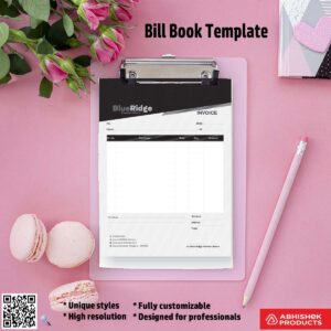 Editable single-colour bill book layout for quick edits For Fashion Store