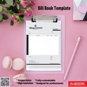 Editable bill book template with clear layout For Fashion Store