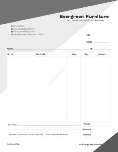 Minimalist structured bill book design for quick customization For Furniture