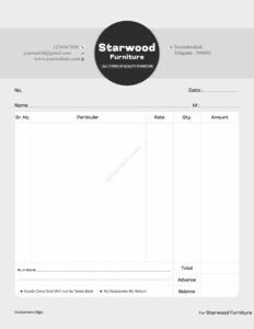 Minimalist structured bill book design for quick customization For Furniture