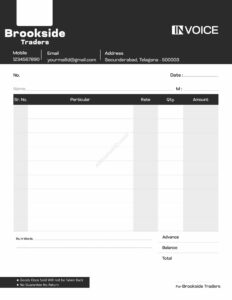 Minimal bill book template for small business owners For Traders