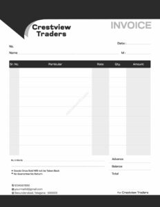 Editable single-colour bill book layout for quick edits For Traders