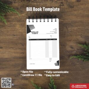 Simple bill book outline design for graphic designers For Traders