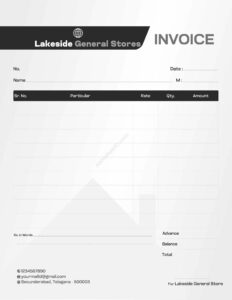 Simple bill book outline design for graphic designers For General Stores