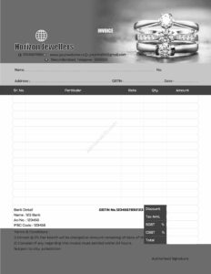 Minimal customizable bill book layout template For Jewellers