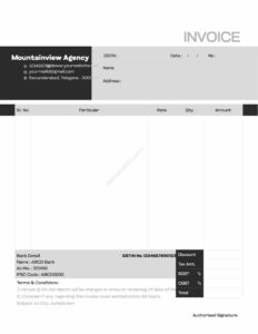 Minimal structured bill book design for freelancers For Agency