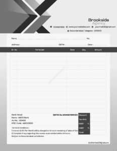 Basic professional bill book layout for fast production For Agency