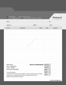 Clean bill book layout for small business owners For Traders