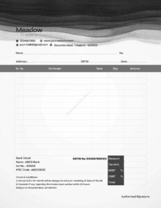 Simple structured bill book layout for studios For Traders