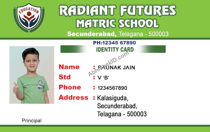 PSD design for making school ID cards, featuring professional and customizable design elements