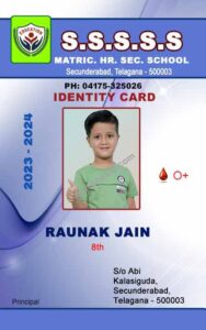Online tool for making school ID cards, perfect for educational institutions