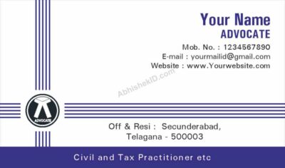 Professional name card design for business use For Advocate