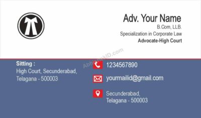 Creative business card with logo integration For Advocate