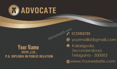 Customizable business card template For Advocate