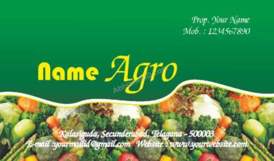 Floral name card design with elegant flowers For Agro