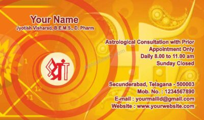 Colorful modern business card design with vibrant hues For Astrology