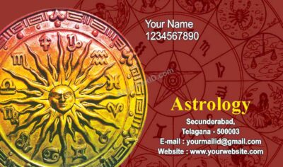 Elegant business card design with sophisticated look For Astrology