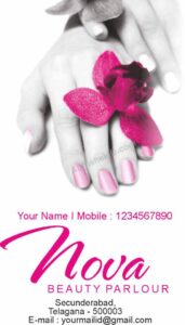 Luxury modern business card design with premium elements For Beauty Parlour