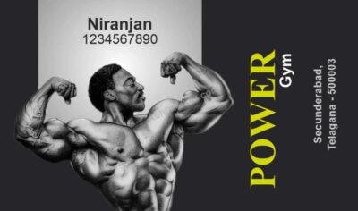 Professional name card design for business use For Gym